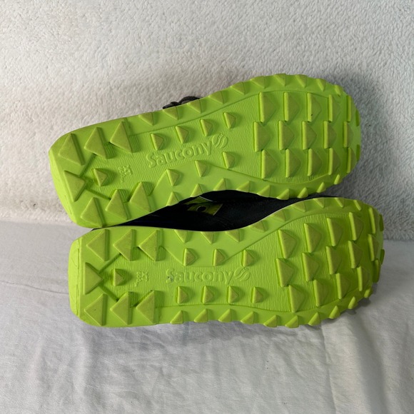 Saucony Shadow 5000 Mens Shoes Dark Grey Neon Yellow Athletic Sneakers Size 9 - Picture 11 of 15